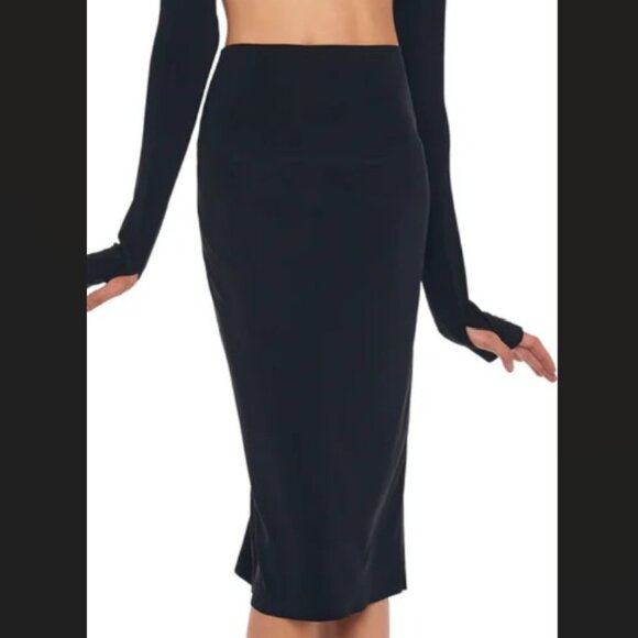 Norma Kamali Straight Skirt in Black - Picture 1 of 8